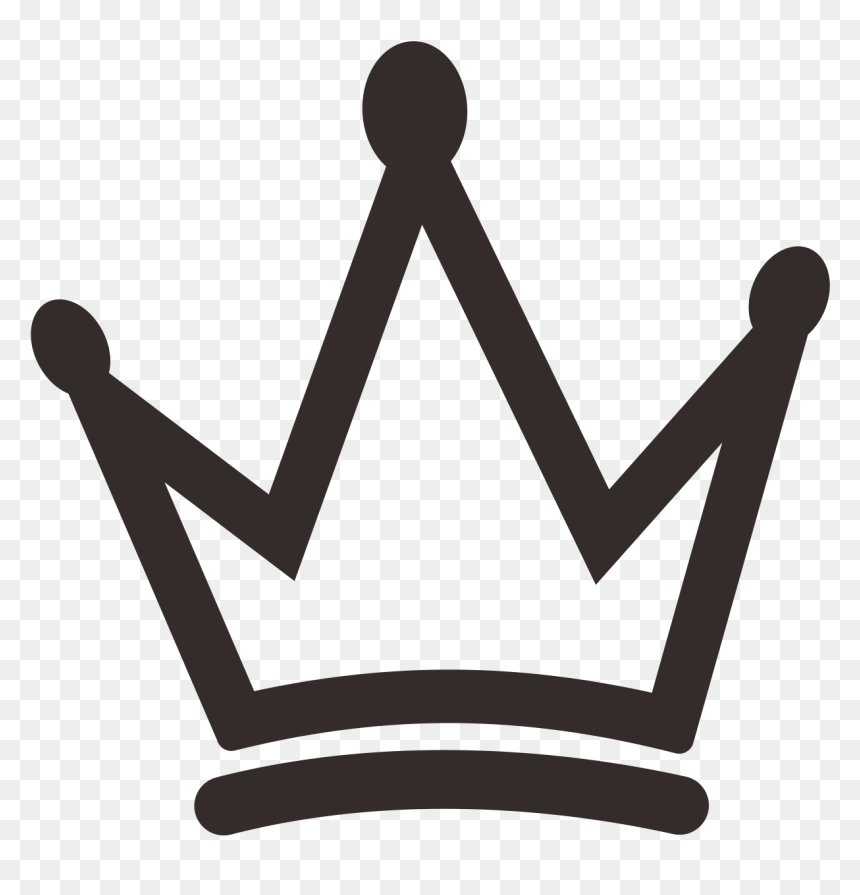 Crown Black And White, HD Png Download - crown png