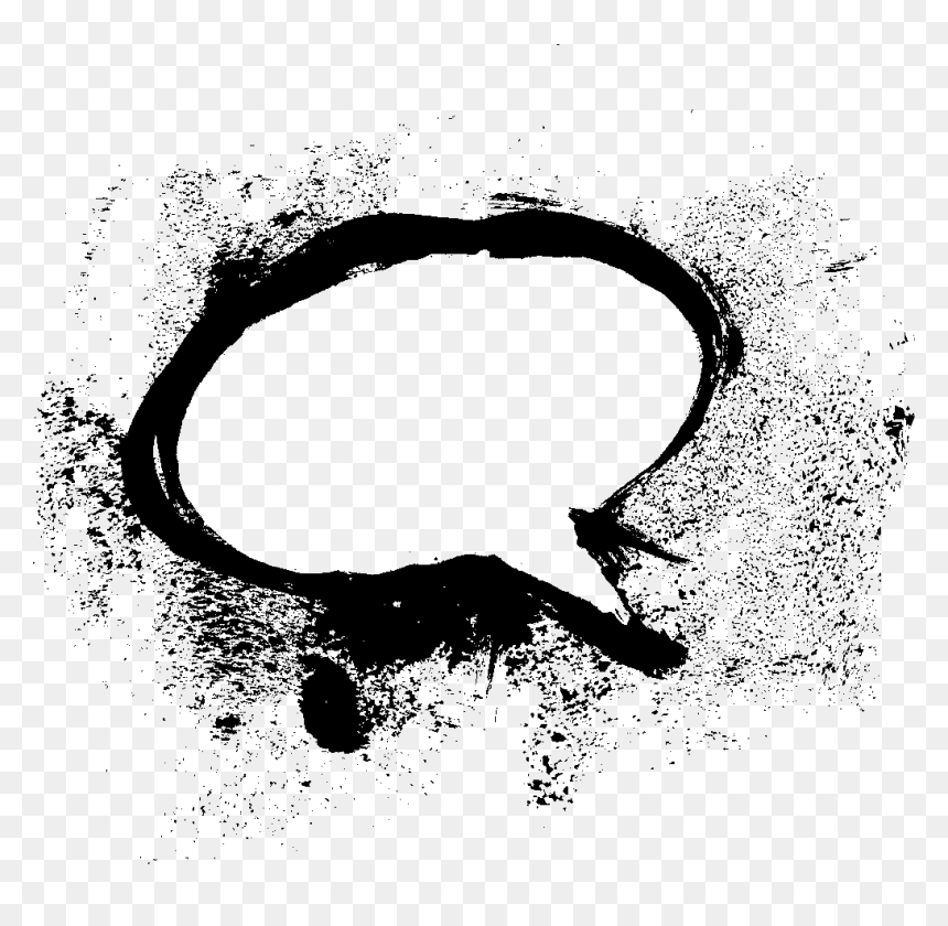 Grunge Speech Bubble, HD Png Download - speech bubble png