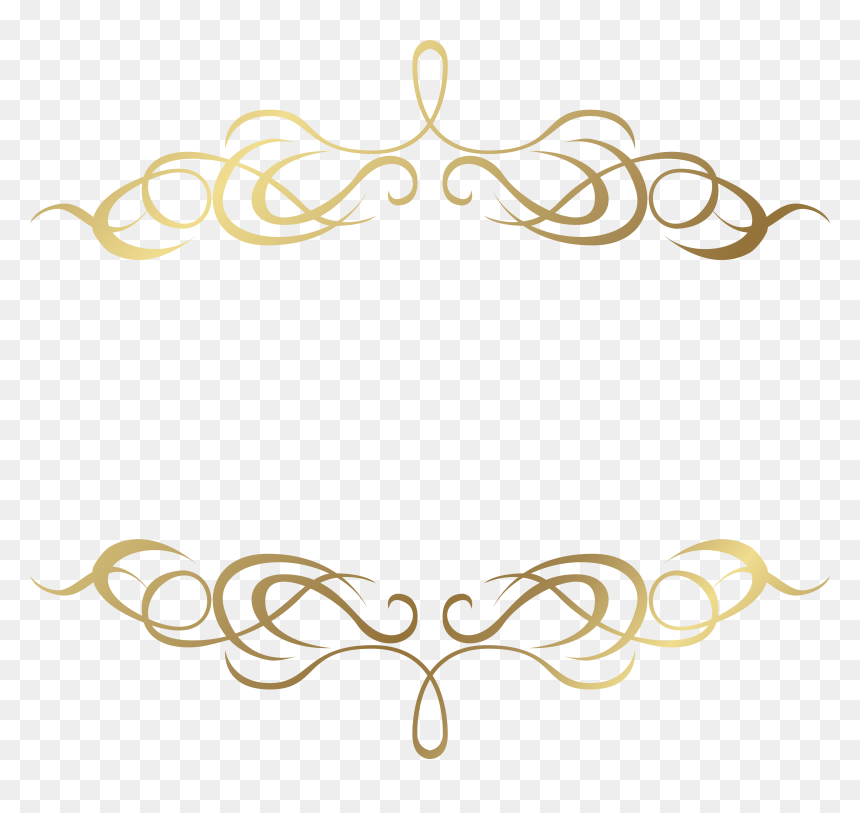 Golden Borders Png, Transparent Png - border png