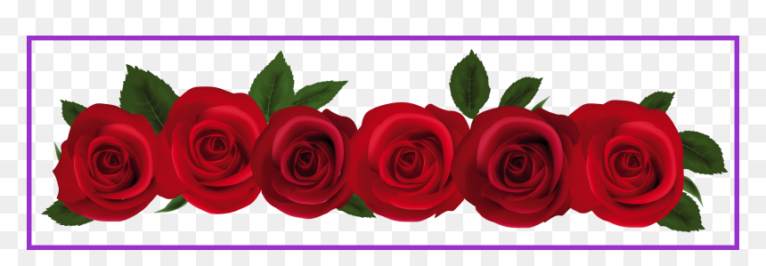 Rose Flower Border Png, Transparent Png - border png