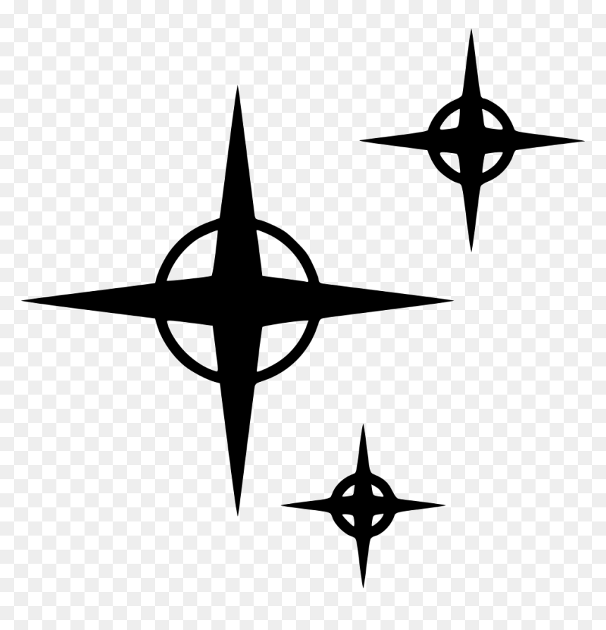 Compass Silhouette Vector, HD Png Download - sparkle png