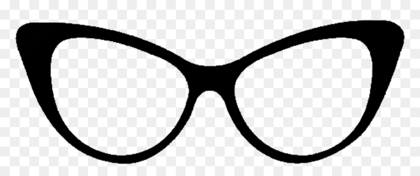 Cat Eye Glasses Drawing, HD Png Download - sunglasses png