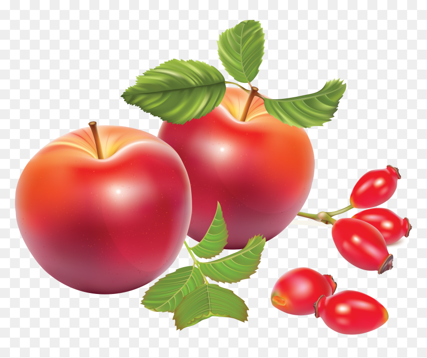 Red Fruits Background Design, HD Png Download - apple png