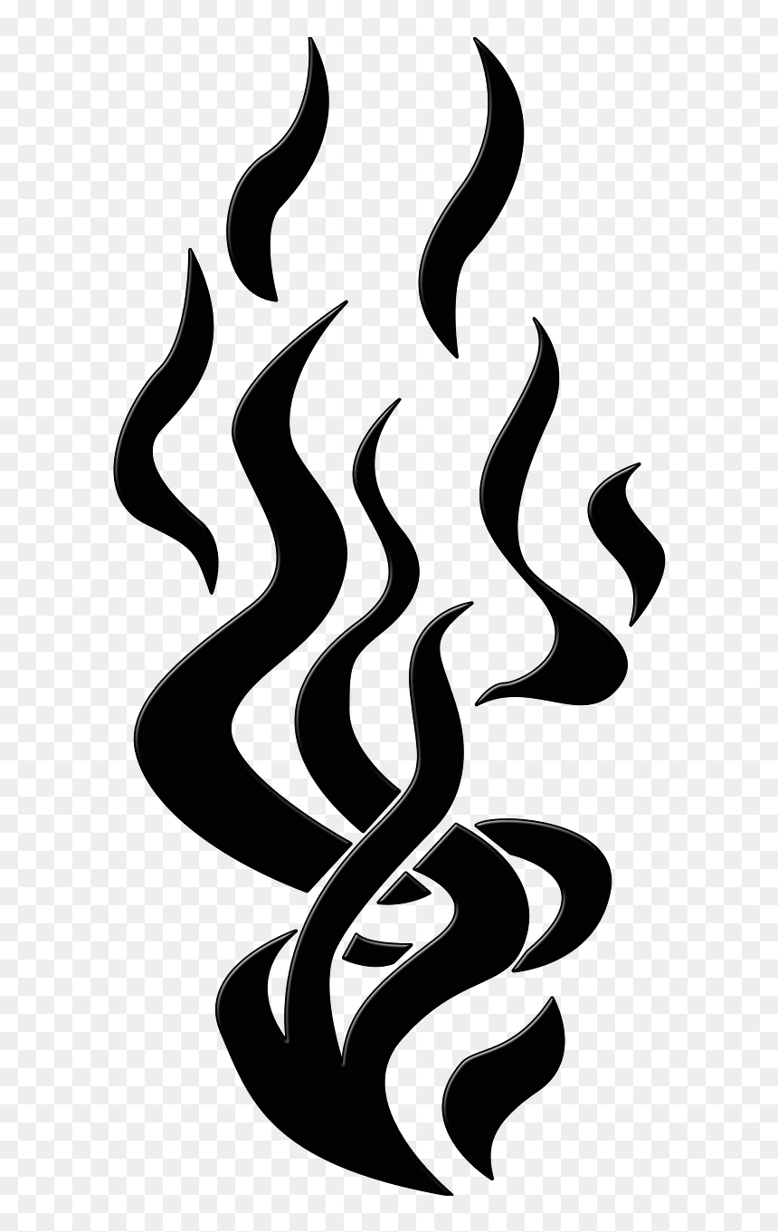 Flames Silhouette Png, Transparent Png - flames png