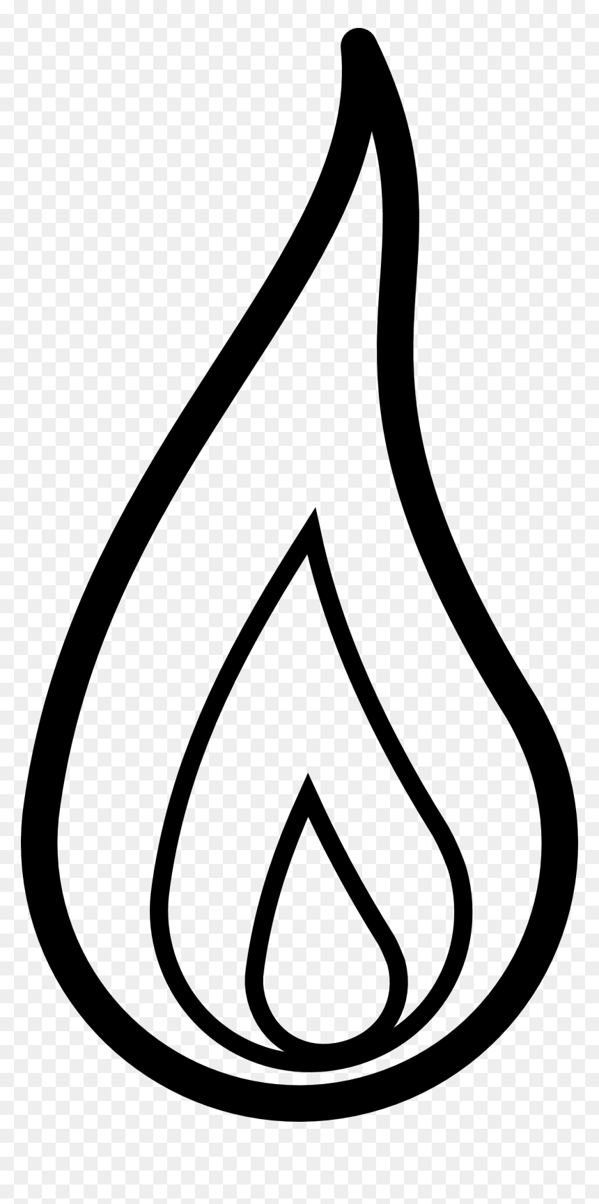 Flame Clipart Black And White, HD Png Download - flame png