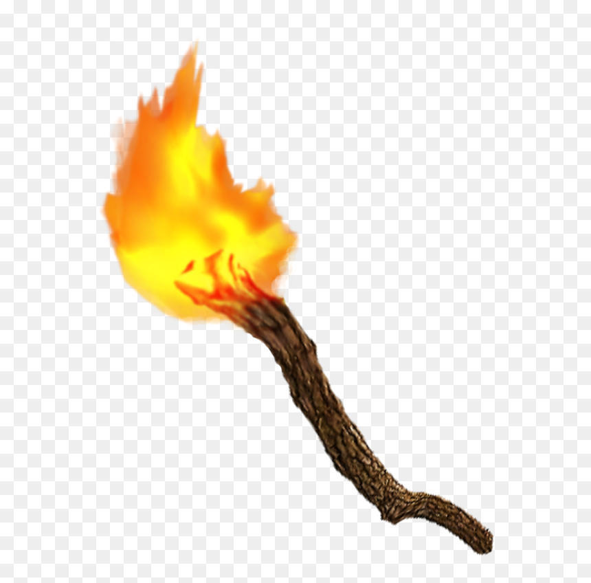 Wooden Fire Torch Png, Transparent Png - fire png