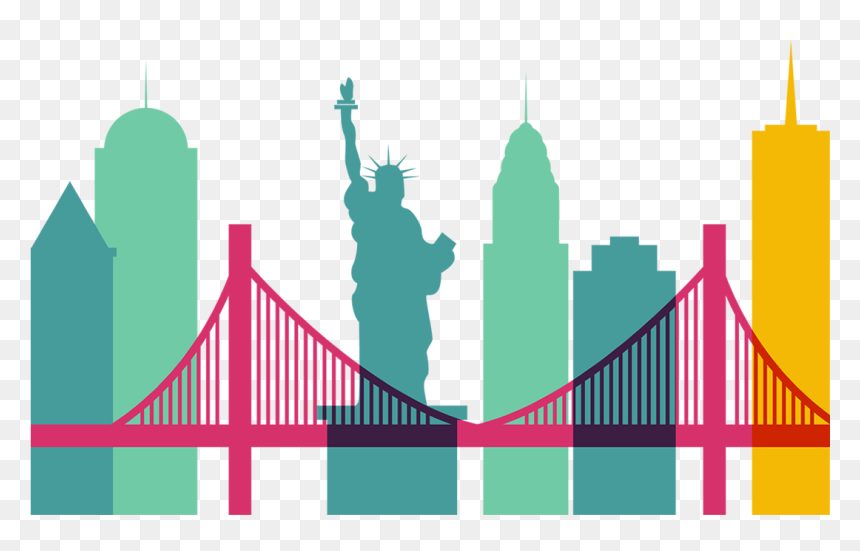 Statue Of Liberty Silhouette Vector, HD Png Download - snapchat png