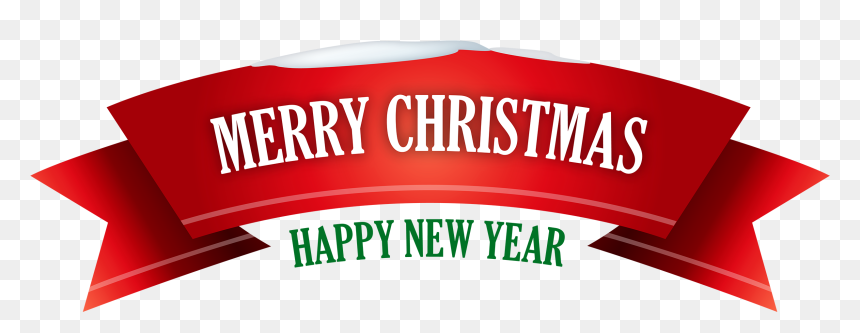 Merry Christmas And Happy New Year Text Png, Transparent Png - christmas png