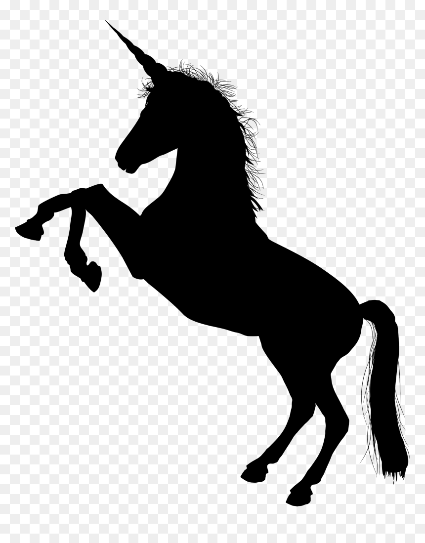 Horse Black And White Png, Transparent Png - unicorn png