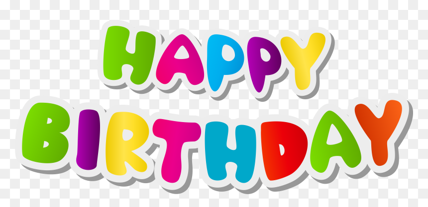 Happy Birthday Text Png, Transparent Png - happy birthday png