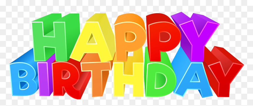 Happy Birthday Text Png, Transparent Png - happy birthday png