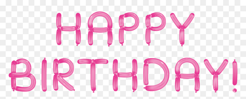 Happy Birthday Pink Png, Transparent Png - happy birthday png