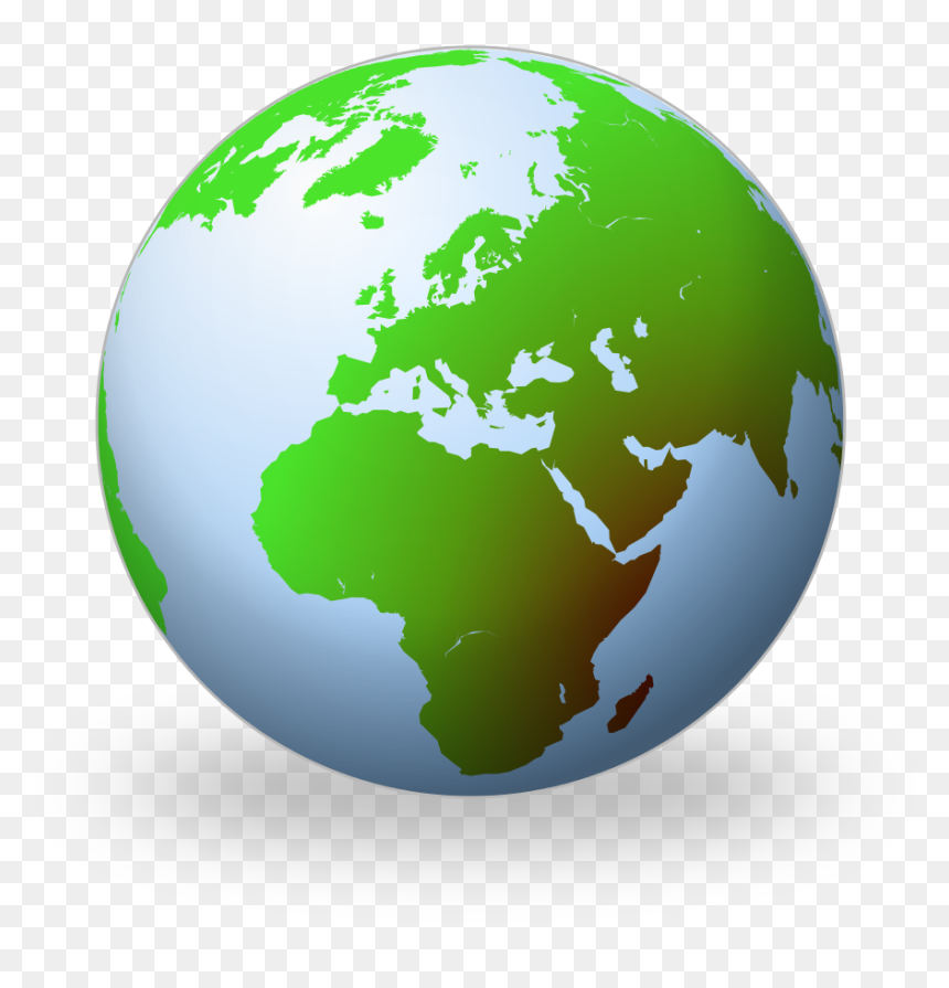 World Image Black And White, HD Png Download - globe png