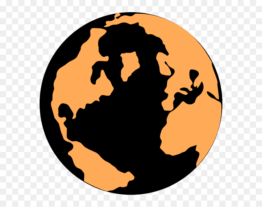 Orange And Black Globe, HD Png Download - globe png