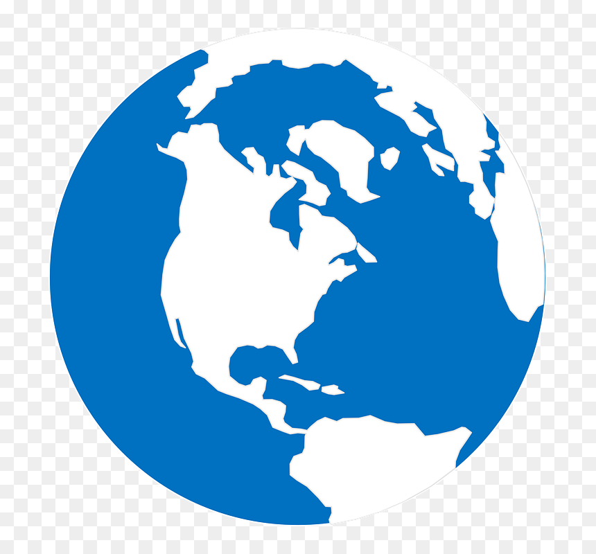 World Map Round Vector, HD Png Download - globe png