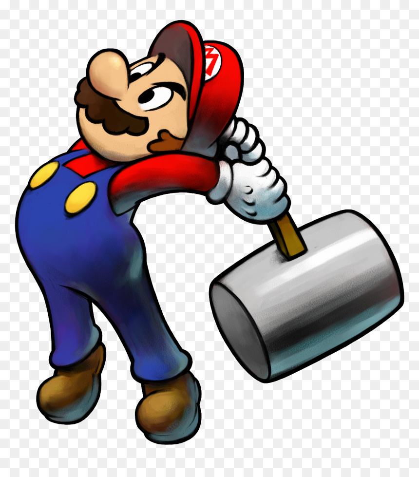 Mario And Luigi Hammer, HD Png Download - mario png