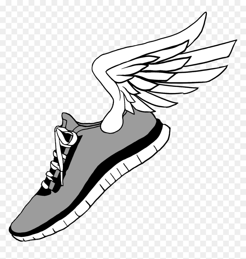 Running Shoes With Wings, HD Png Download - wings png
