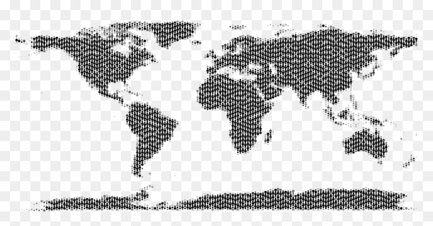 Map Of The World On Wall, HD Png Download - bubbles png