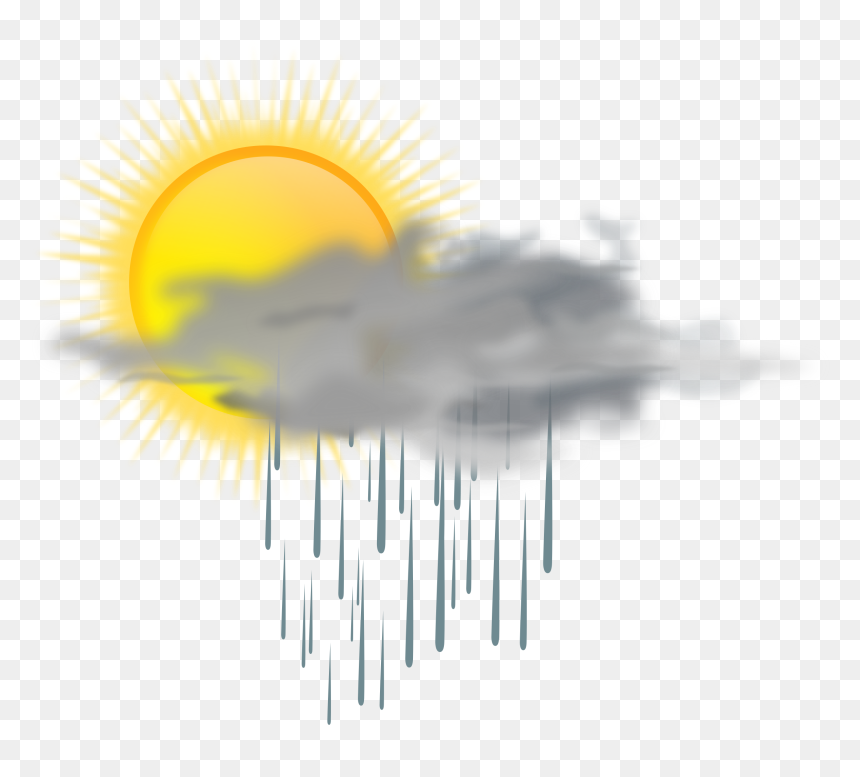 Sun And Rain Clouds, HD Png Download - rain png