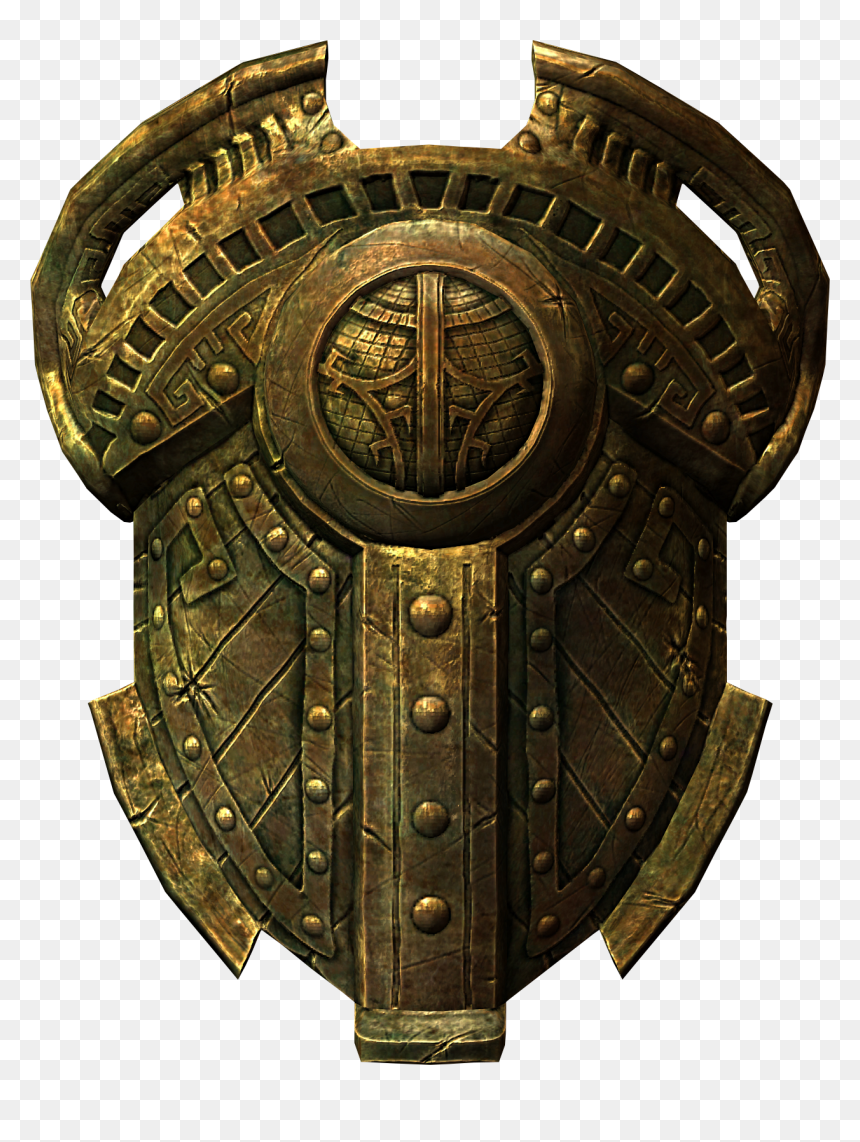 Skyrim Dwarven Shield, HD Png Download - shield png