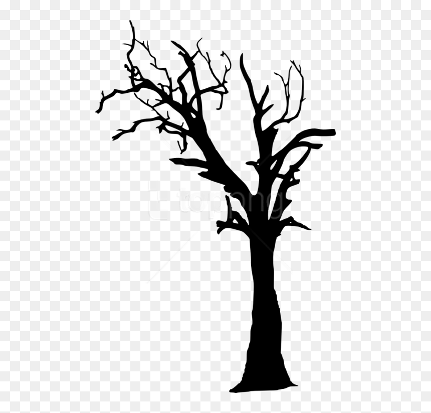 Dead Tree Silhouette Png, Transparent Png - trees png