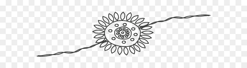Rakhi Image Black And White, HD Png Download - rakhi png