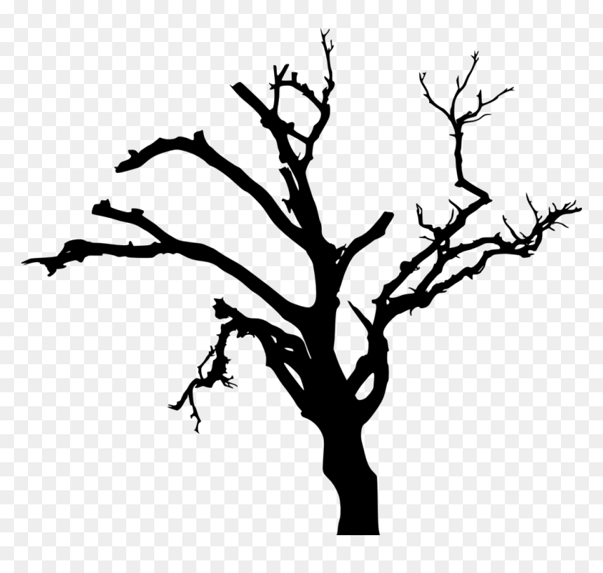 Dead Tree Silhouette Png, Transparent Png - trees png