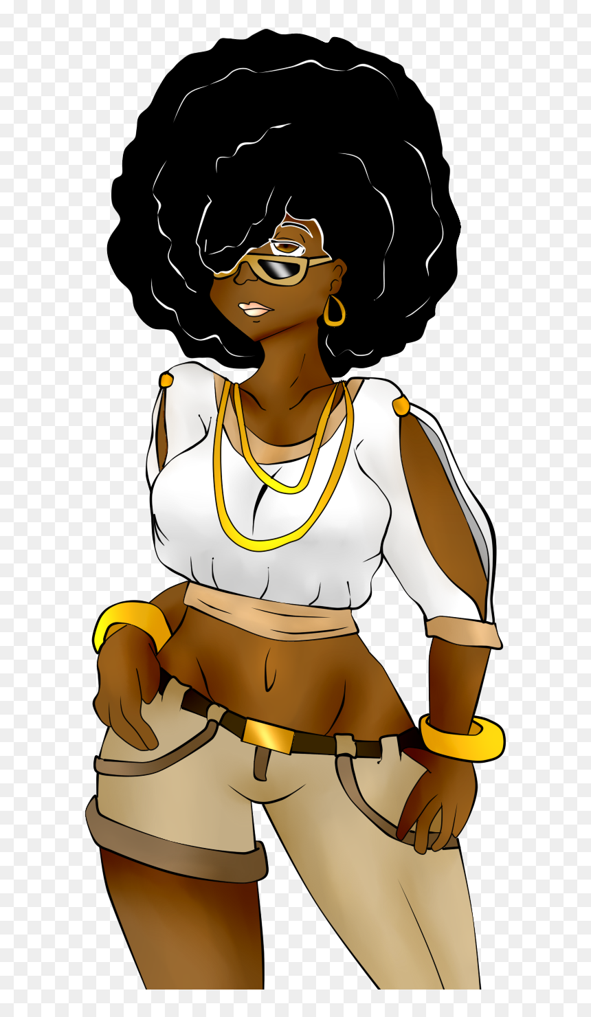 Mujer Negra Dibujo Png, Transparent Png - afro png