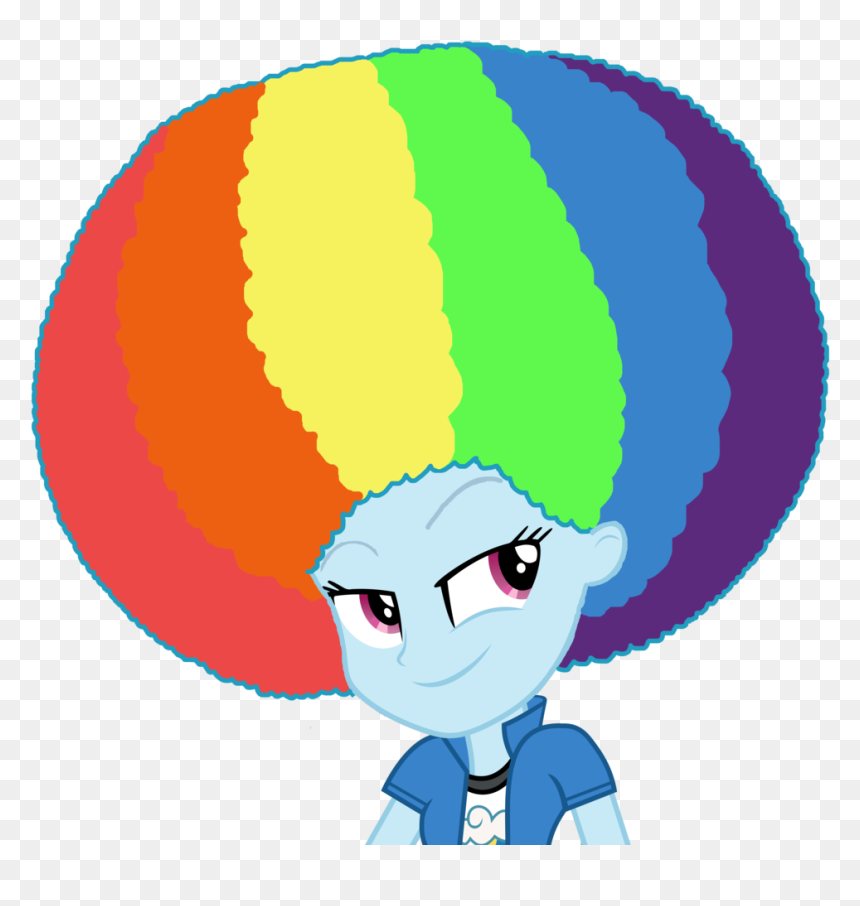 Rainbow Dash Afro, HD Png Download - afro png