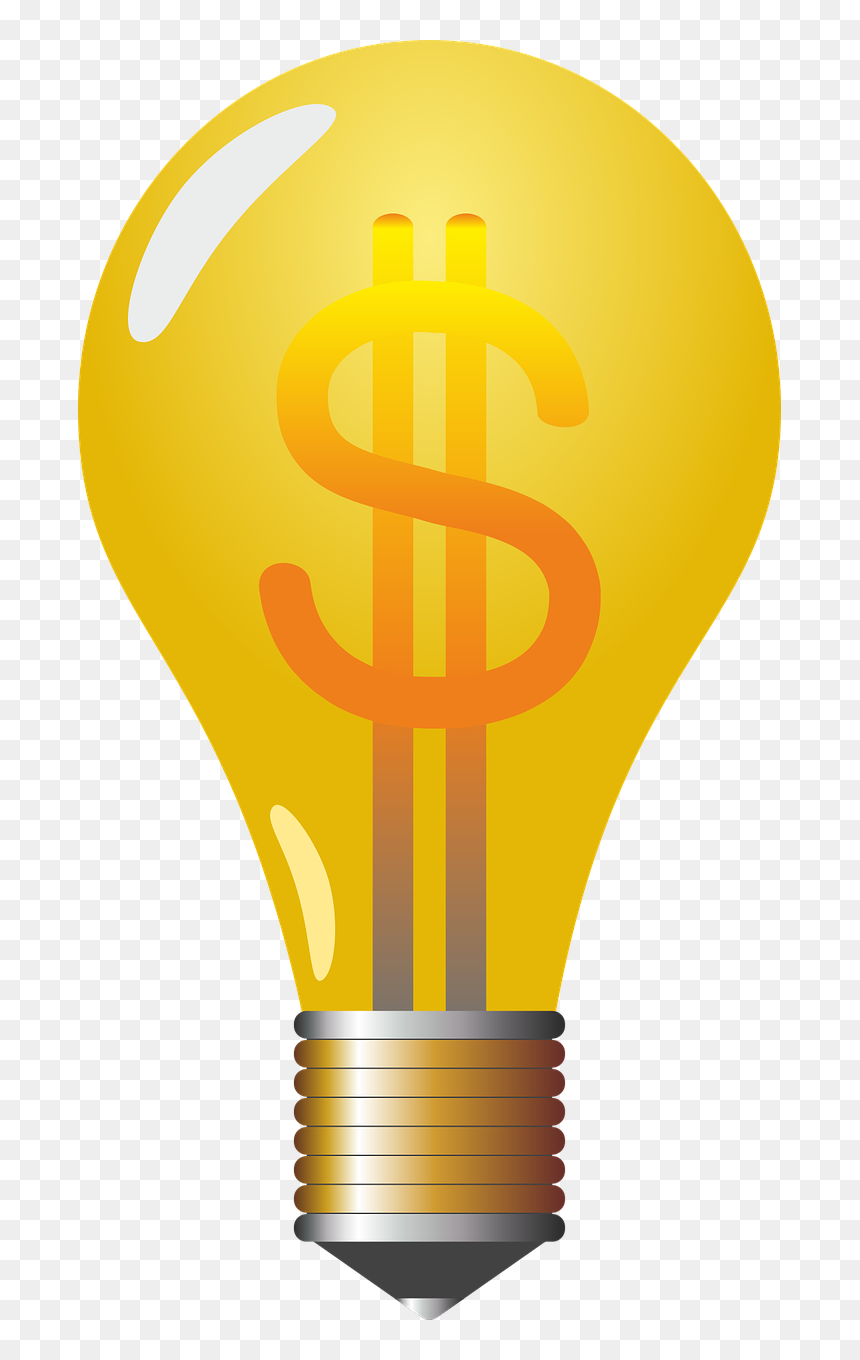 Incandescent Light Bulb, HD Png Download - dollar png