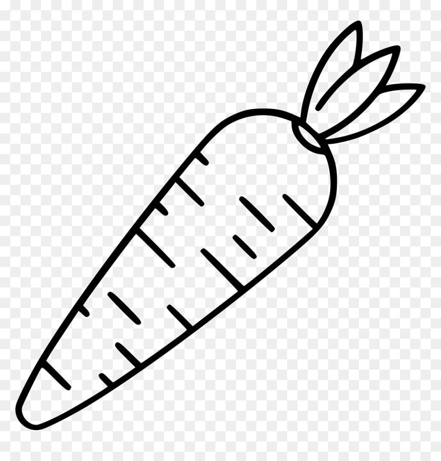 Carrot Black And White, HD Png Download - carrot png