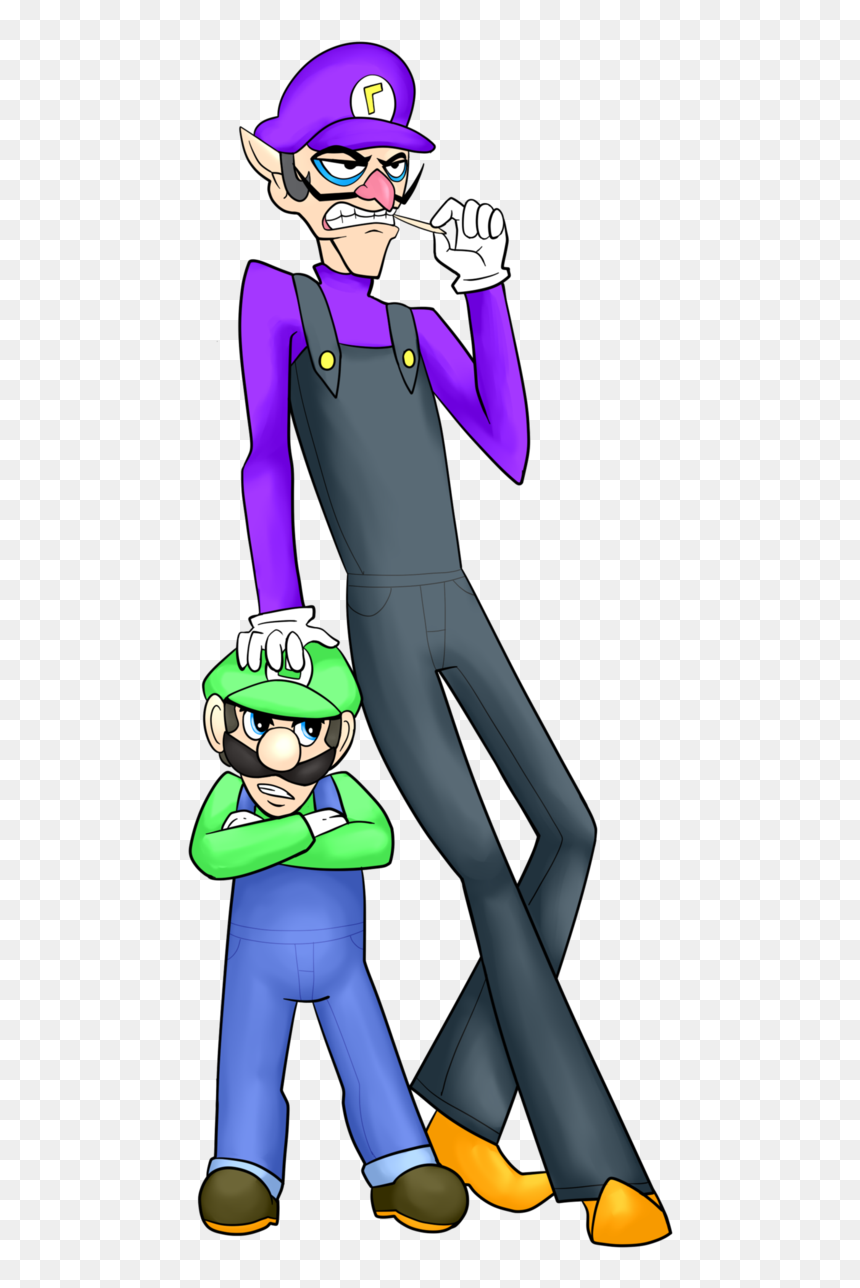 Fanart Waluigi X Luigi, HD Png Download - luigi png