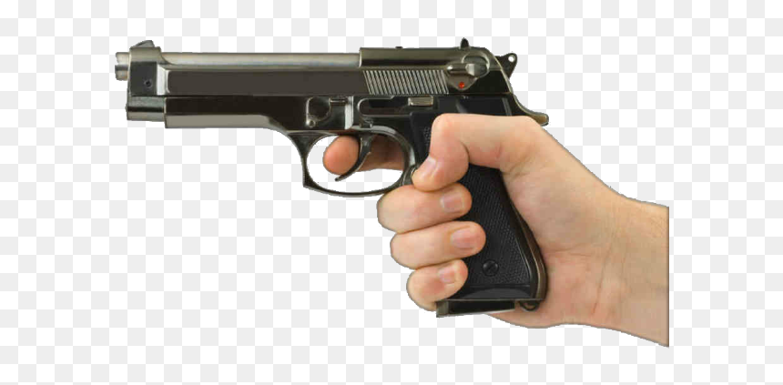 Hand Holding Gun Png, Transparent Png - pistol png