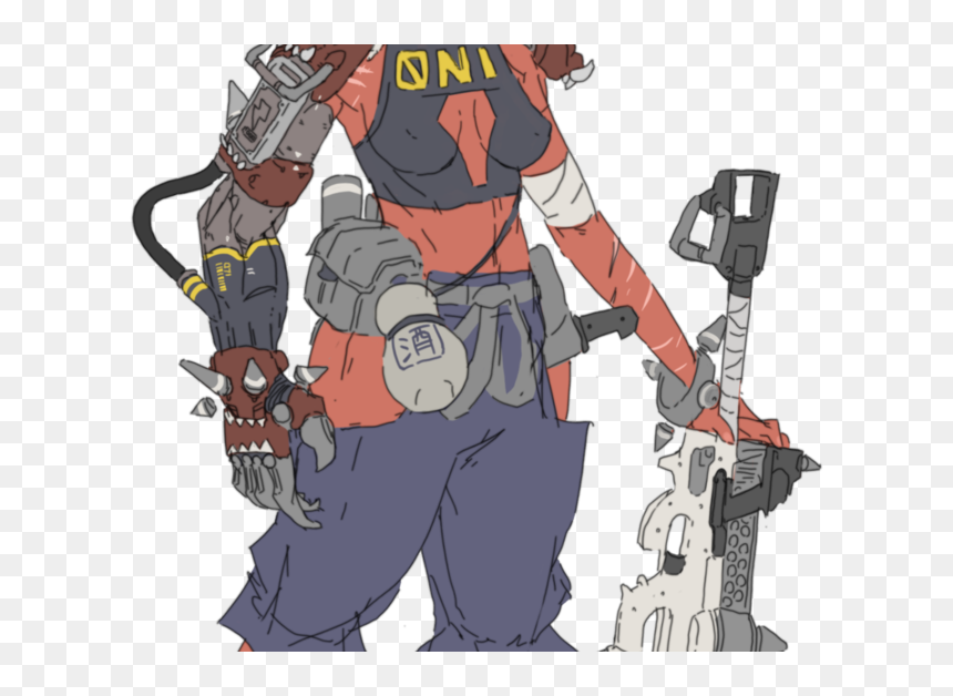 Genji Oni Skin Drawing, HD Png Download - genji png