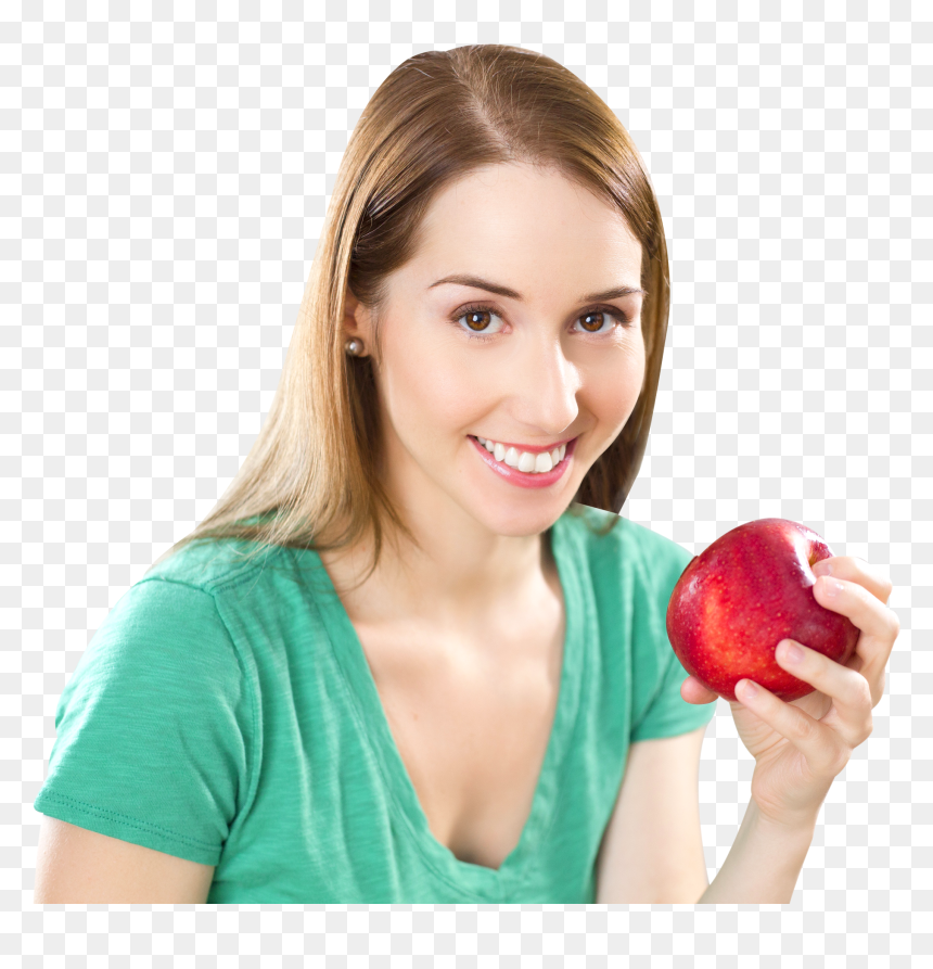 Woman Apple Png, Transparent Png - apple png
