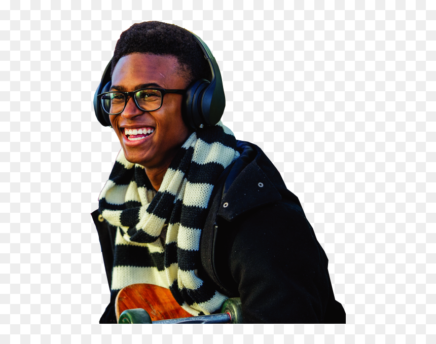 Headphones, HD Png Download - person png