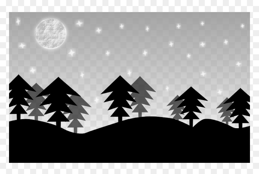 Stars And Trees Clip Art, HD Png Download - trees png