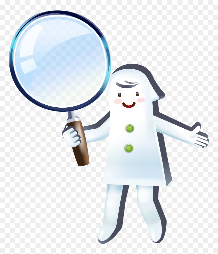 Cartoon, HD Png Download - magnifying glass png