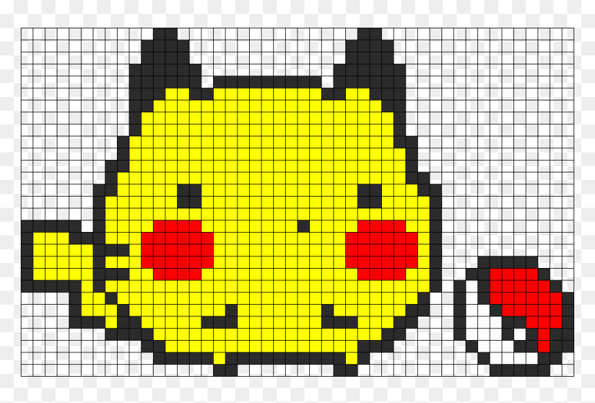 Pikachu Kawaii Pixel, HD Png Download - pokeball png