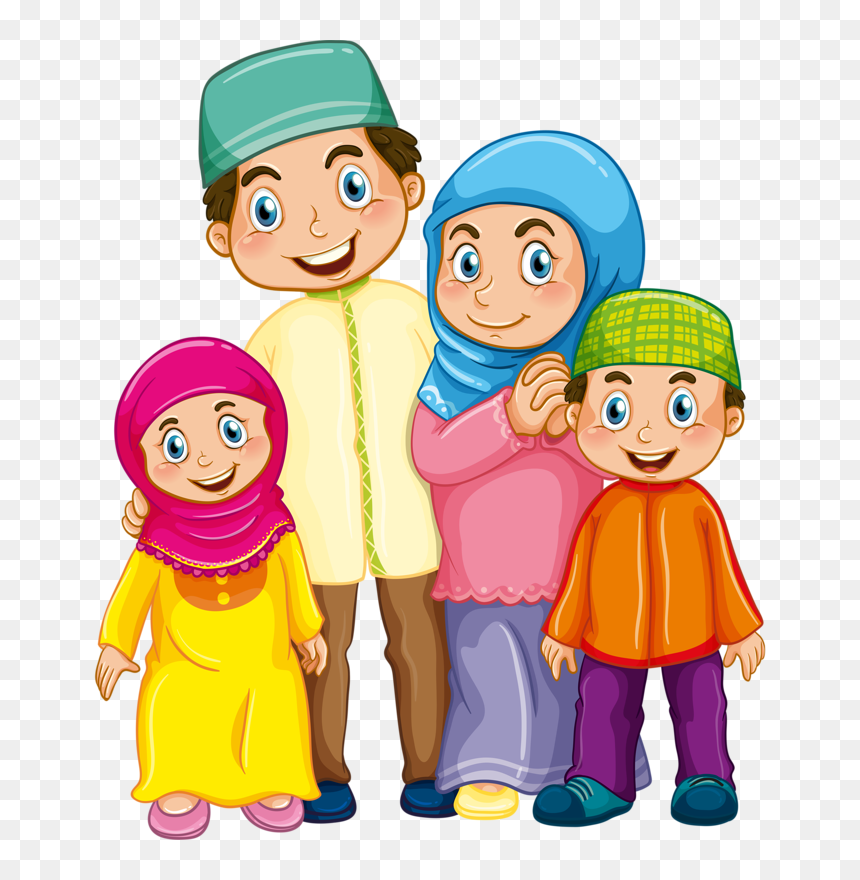 Muslim Clipart, HD Png Download - family png