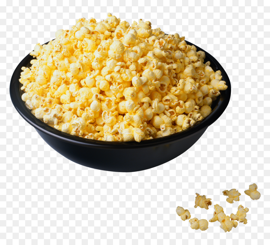 Bowl Of Popcorn Png, Transparent Png - popcorn png