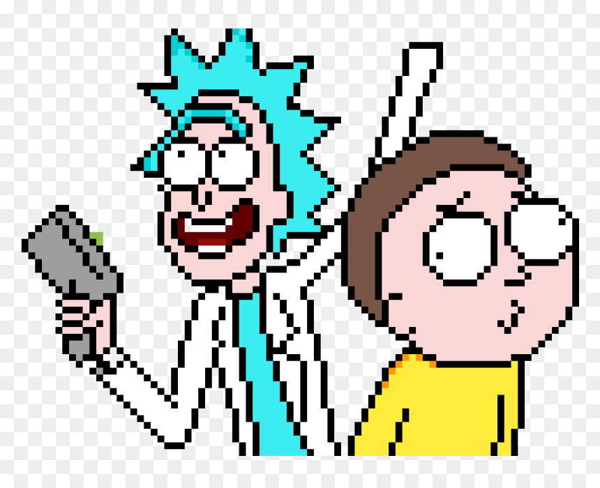 Rick And Morty Pixel Art, HD Png Download - rick and morty png