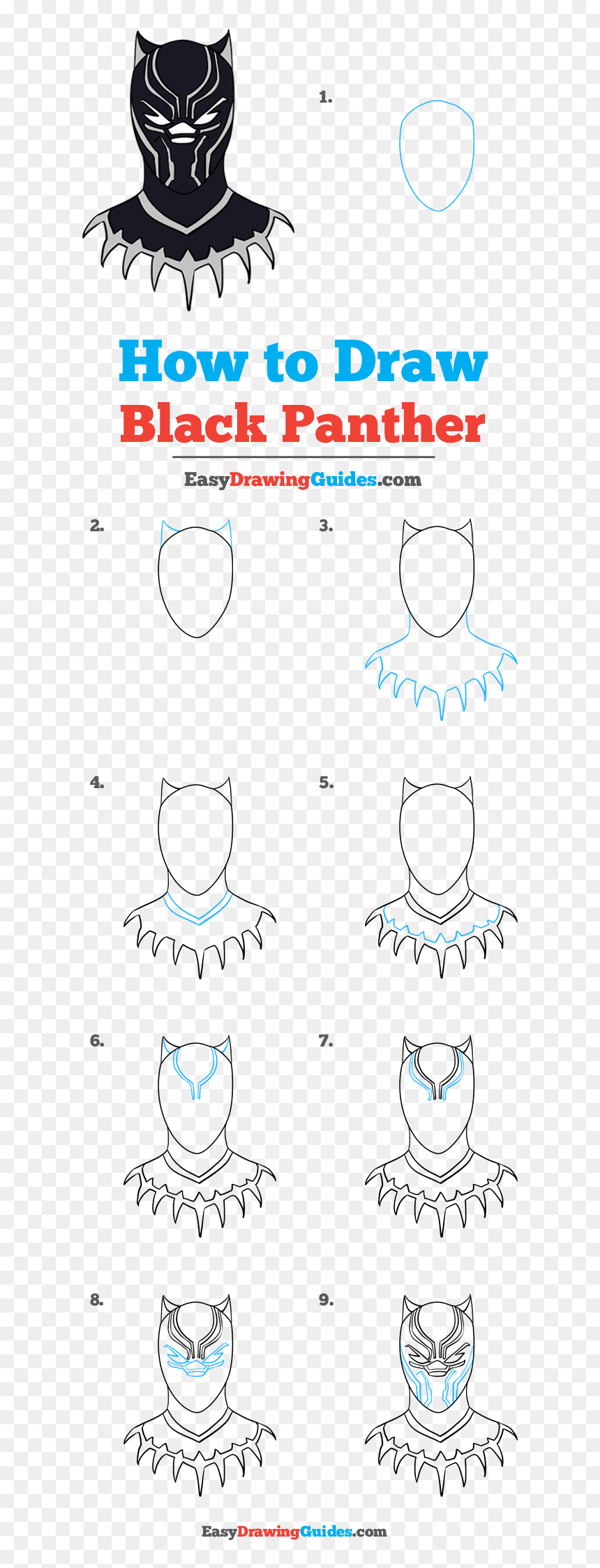 Drawing, HD Png Download - black panther png