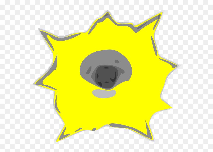 Yellow Bullet Holes Png, Transparent Png - bullet hole png
