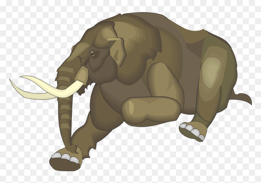Mastodon Cartoon, HD Png Download - elephant png