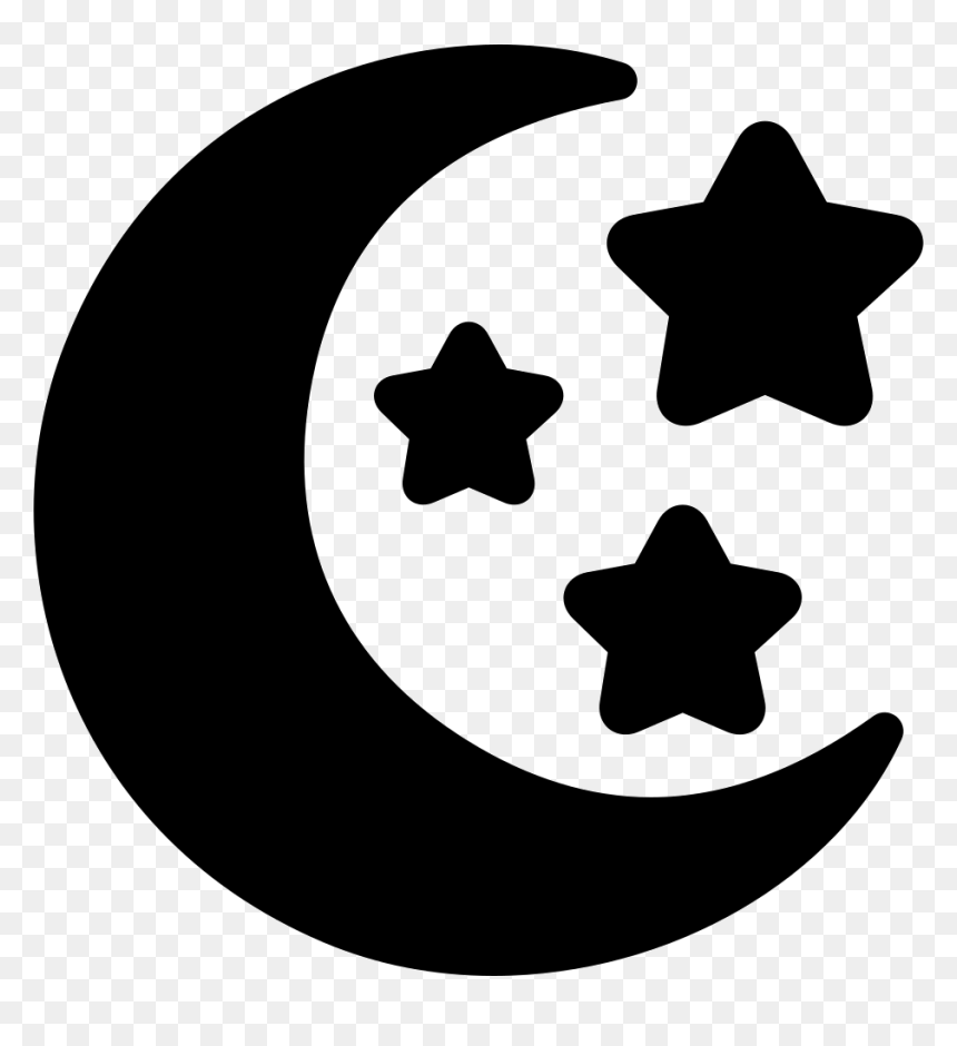 Moon And Stars Icon, HD Png Download - shapes png