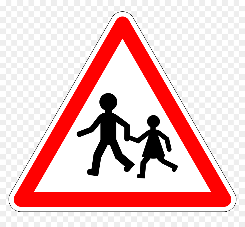 Road Signs Slippery Road, HD Png Download - school png