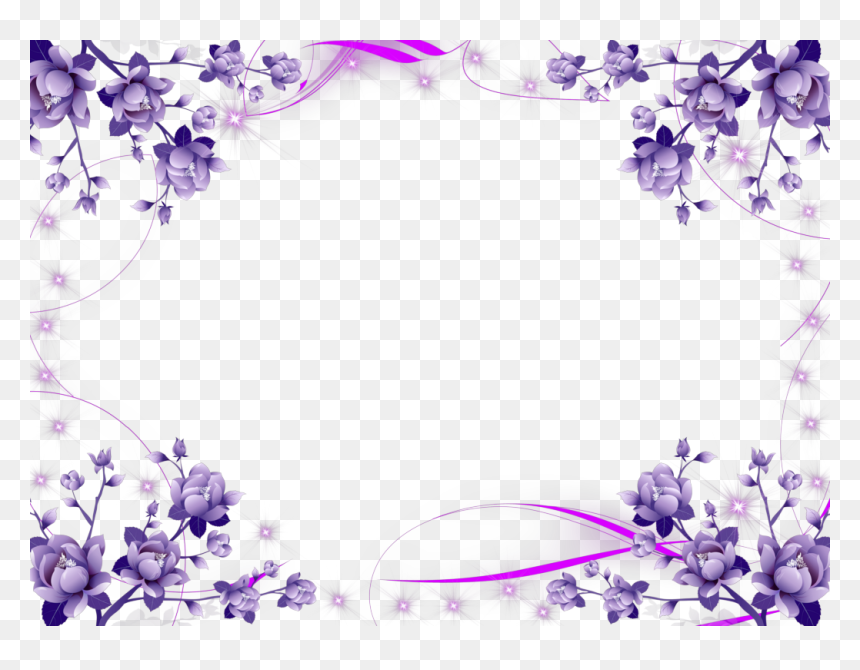Pink Floral Border Design, HD Png Download - marco para fotos png