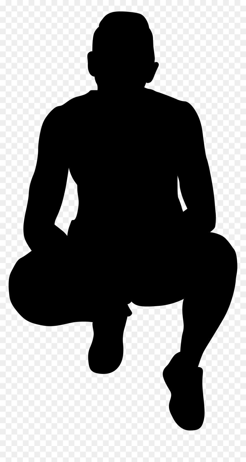 Silhouette, HD Png Download - squat png