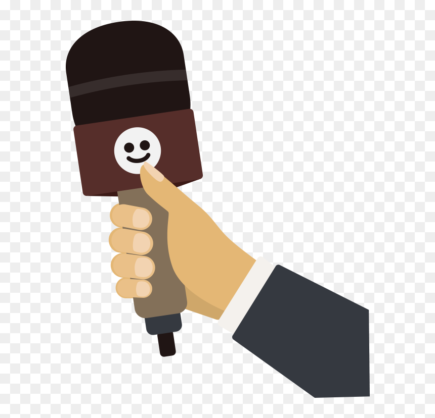 Interview Drawing, HD Png Download - cartoon microphone png